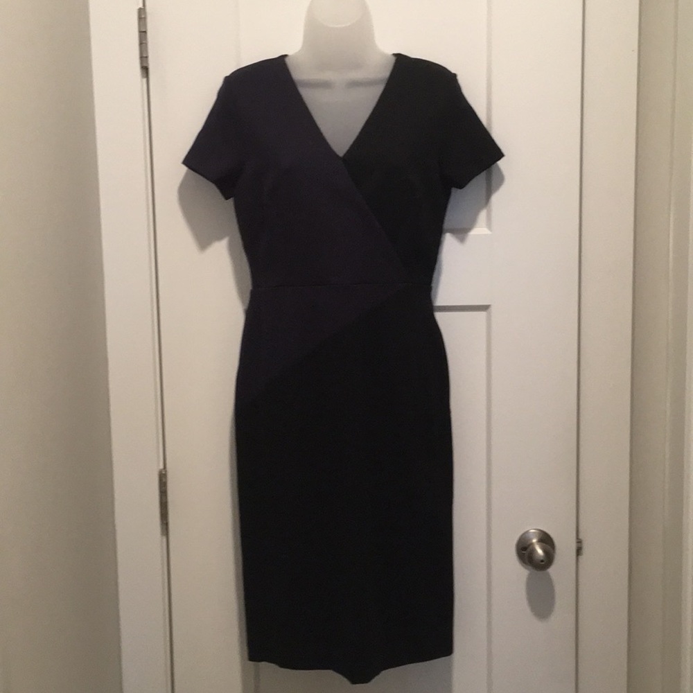 Short Sleeve Dress 👗,size-0, Black/Navy ,Washable